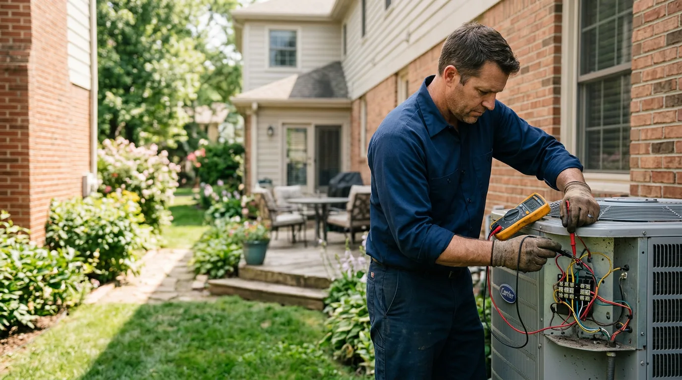 HVAC technician working near Cheyney, PA